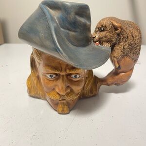 Buffalo Bill Cody Mug with Bison Sculpture